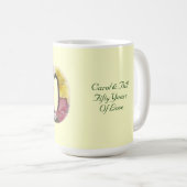 Mug 50e étape Conception florale Boue personnalisable (Devant droit)