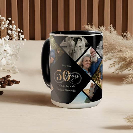 Mug 50th Anniversary Infinity Love Photo Collage Gift