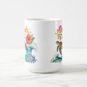 Mug 50th Fifty Birthday Tropical Ocean Beach Theme (Centre)