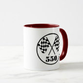 Mug 550 drapeaux Checkered (Devant droit)