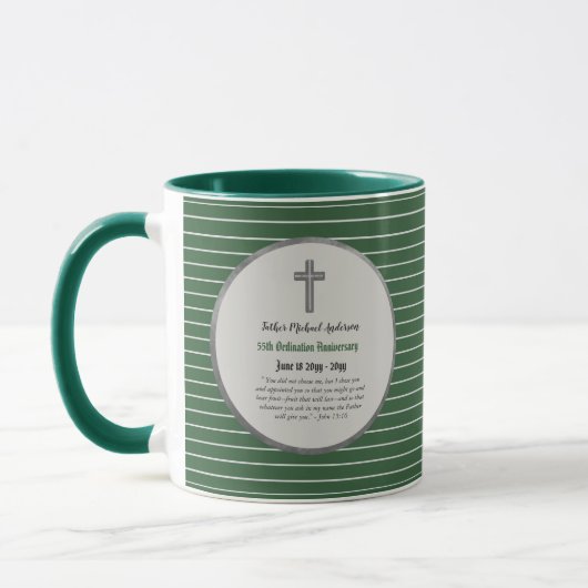 Mug 55e anniversaire d'ordination EMERALD - TOUTE CLER (Gauche)