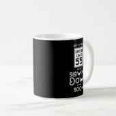 Mug 55e anniversaire Idée Limite de vitesse Signal 55  (Devant droit)