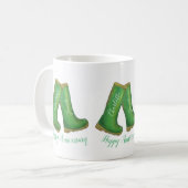 Mug 55e anniversaire mariage émeraude Botte verte (Devant gauche)