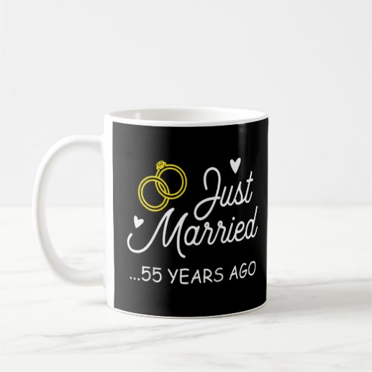 Mug 55ème anniversaire de Mariage marié il y a 55 ans (Gauche)