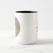 Mug 57 ans NOM PERSONNALISÉ Sober Coin Anniversaire (Centre)