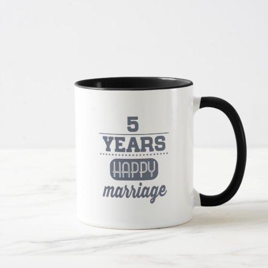 Mug 5 ans de mariage heureux (Droite)