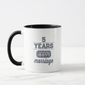 Mug 5 ans de mariage heureux (Gauche)