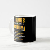 Mug 5 Choses que tu devrais connaître à propos de mon  (Devant gauche)