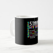 Mug 5 choses que vous devriez savoir sur mon fils, sen (Devant gauche)