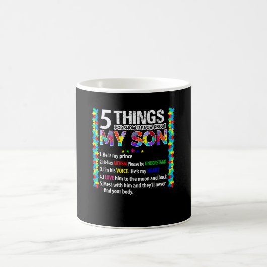 Mug 5 choses que vous devriez savoir sur mon fils, sen (Centre)