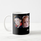 Mug 5 collage photo ajouter du texte noir (Gauche)