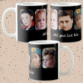 Mug 5 collage photo ajouter du texte noir
