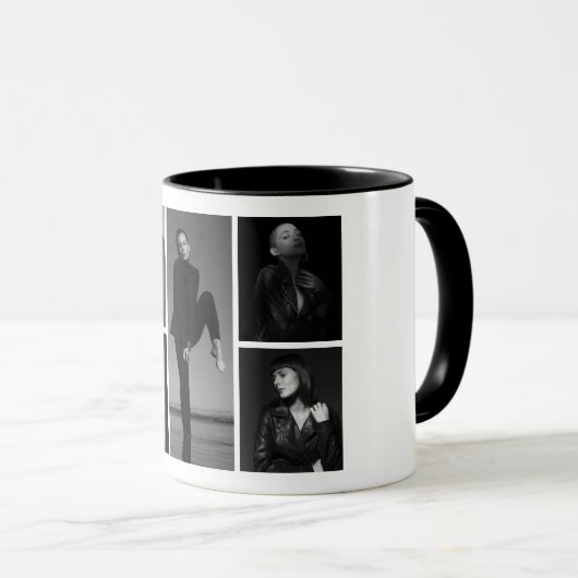 Mug 5 Collage photo modifiable (Devant droit)