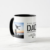 Mug 5 ÉTOILES DAD Moderne Cool 2 Fête des pères photo (Devant gauche)