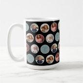 Mug 5 Photo Bordure Cercle - Blanc Noir (Gauche)