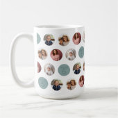 Mug 5 Photo Bordure Cercle - Blanc Noir (Gauche)