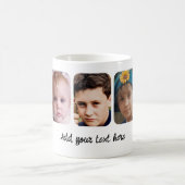 Mug 5 photo collage add text white (Centre)