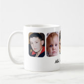 Mug 5 photo collage add text white (Gauche)