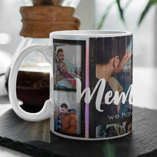 Mug 5 Photo Collage Couple Romantique Moderne Élégant