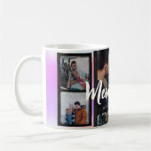 Mug 5 Photo Collage Couple Romantique Moderne Élégant (Gauche)