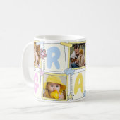 Mug 5 Photo Collage mignon bébé rose Bleu Granny (Devant gauche)