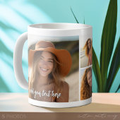 Mug 5 Photo Collage - Mod Minimal avec texte de script