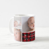 Mug 5 Photo Joyeuses Vacances Buffalo Plaid Personnali (Devant gauche)