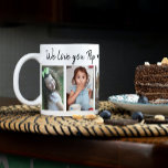 Mug 5 Photo We Love You Pop Happy Fête des pères 2023<br><div class="desc">Cute fête des pères tasse personnalisée avec 5 photos,  vous aimez la typographie pop et les noms des petits-enfants.</div>
