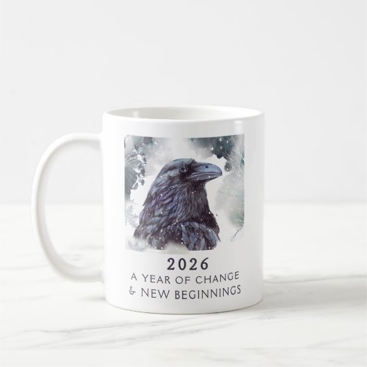 Mug 5. Raven 2026 Year of Change Powerful Intention (Gauche)