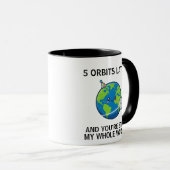 Mug 5e anniversaire, Anniversaire de l'espace (Devant droit)