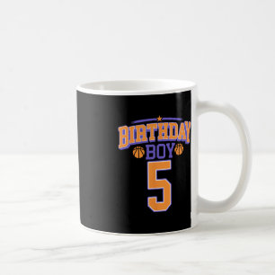 Mug 5e anniversaire garçon de basket-ball Lover 5 ans