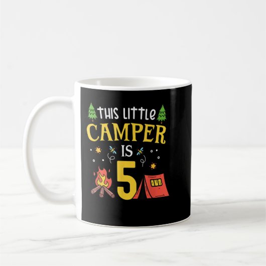 Mug 5e anniversaire Petit Camper 5 ans Camping (Gauche)