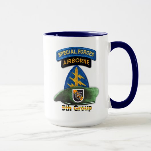 Mug 5e Groupe des forces spéciales Berets verts Vis SF (Droite)