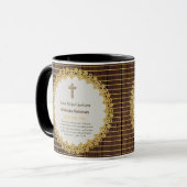 Mug 5ème anniversaire d'ordination BOIS - TOUTE CLERGI (Devant gauche)