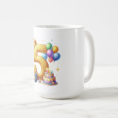 Mug 5ème anniversaire en or (Devant droit)