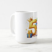 Mug 5ème anniversaire en or (Devant gauche)