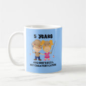 Mug 5ème Cadeau d'anniversaire de mariage pour lui (Gauche)