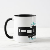 Mug 5ème Graphique de silhouette de la roue rv (Gauche)