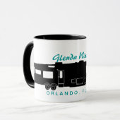 Mug 5ème Graphique de silhouette de la roue rv (Devant gauche)