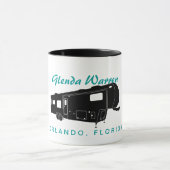 Mug 5ème Graphique de silhouette de la roue rv (Centre)