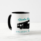Mug 5ème Graphique de silhouette de la roue rv (Devant gauche)