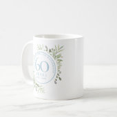 Mug 60 ans d'aquarelle et de diamant floral (Devant gauche)