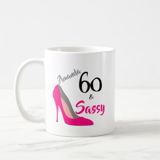 Mug 60 ans et fougueux 60e anniversaire (Gauche)