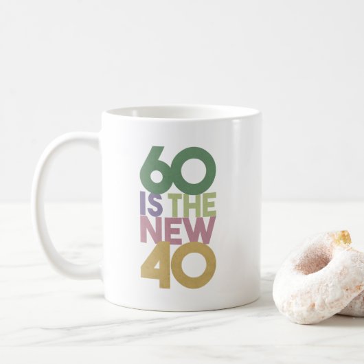 Mug 60 est le nouveau cadeau 40 - 60e anniversaire Ess (Avec donut)
