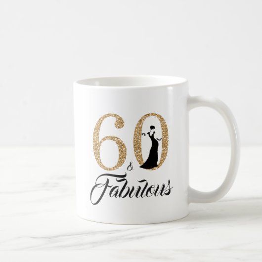 Mug 60 et anniversaire de parties scintillantes (Droite)