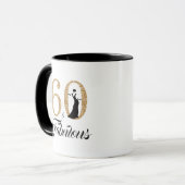 Mug 60 et anniversaire de parties scintillantes (Devant gauche)