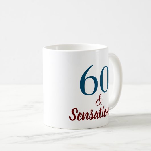 Mug 60 et anniversaire sensationnel (Devant droit)