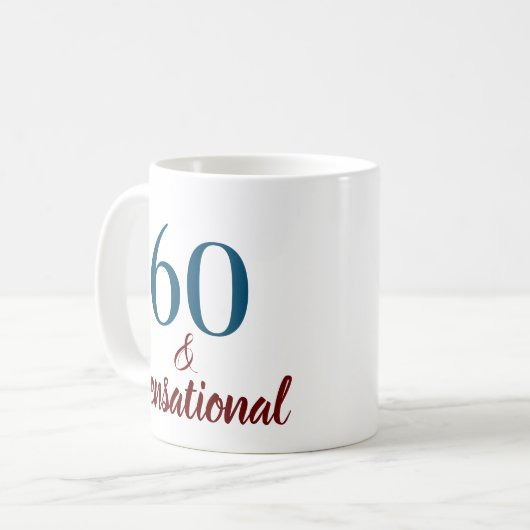 Mug 60 et anniversaire sensationnel (Devant gauche)
