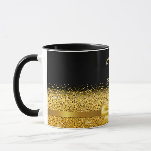 Mug 60 fabuleux nom d'arc en or noir (Gauche)