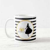 Mug 60 & SENSATIONNEL 60e anniversaire Bandes noires/b (Gauche)